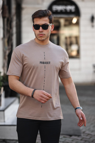 Mayorista TRICKO - Camiseta de moto de hombre con cuello redondo y estampado Project en ambos lados