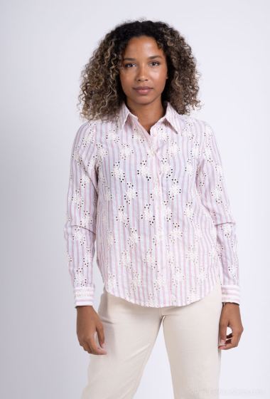 Wholesaler Unigirl - Embroidered flower shirt