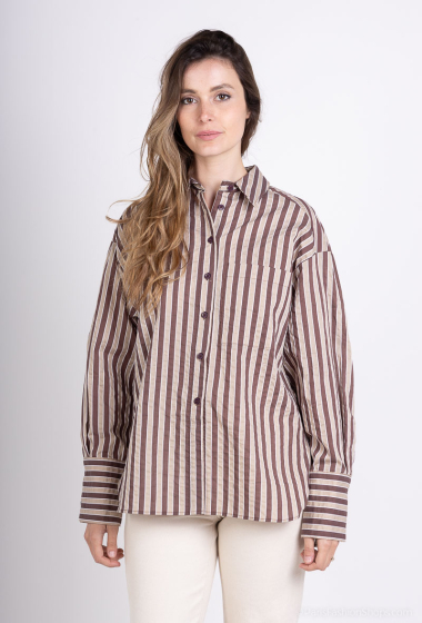 Wholesaler Unigirl - Oversized striped shirt