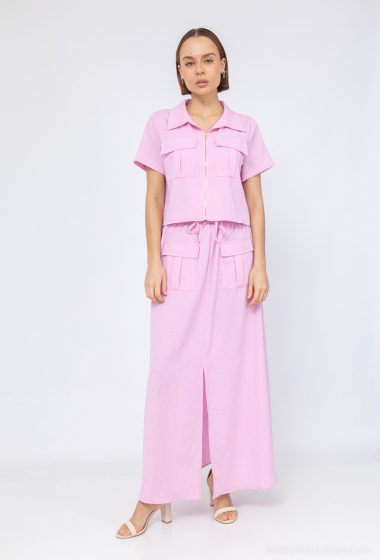 Wholesaler Unigirl - Zipped top and skirt set