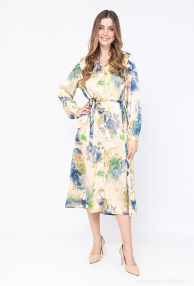Wholesaler Unigirl - Long patterned shirt dress