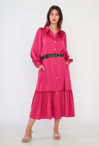 Wholesaler Unigirl - Belted satin dress