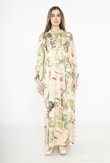 Wholesaler Unigirl - Abstract print maxi dress