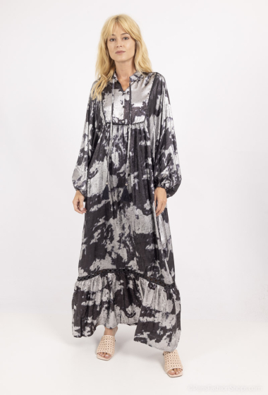 Grossiste Unigirl - Robe longue oversize imprimée