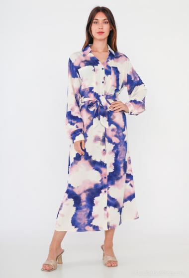 Wholesaler Unigirl - Patterned long-sleeved dress