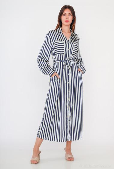 Wholesaler Unigirl - Striped midi dress