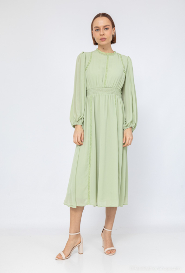 Wholesaler Unigirl - Mid-length dress with waist cincher