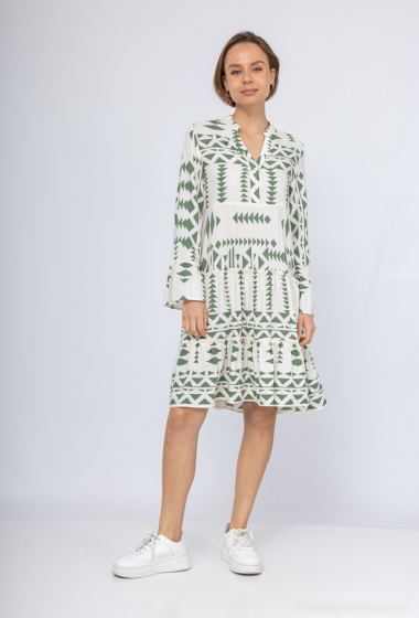 Wholesaler Unigirl - Printed mid-length dress