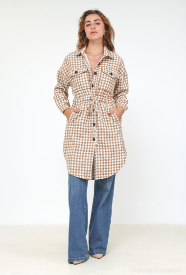 Wholesaler Unigirl - Drawstring tartan dress