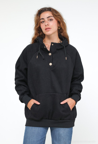 Wholesaler Unigirl - Sweatshirt with gold button hood
