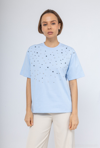 Großhändler Unigirl - T-Shirt mit Strasssteinen
