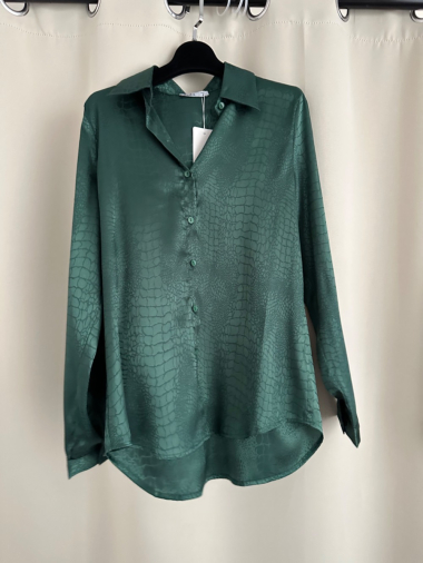 Wholesaler Unika Paris - Straight satin crocodile shirt