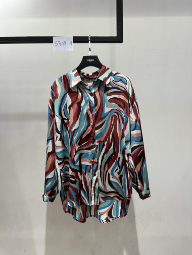 Mayorista Unika Paris - Camisa oversize con estampado de cebra