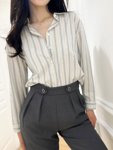 Wholesaler Unika Paris - Striped rhinestone shirt
