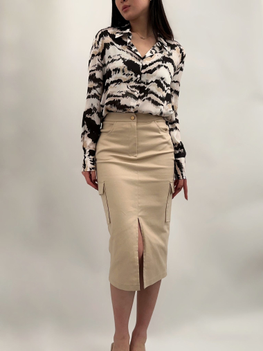 Wholesaler Unika Paris - Straight denim skirt