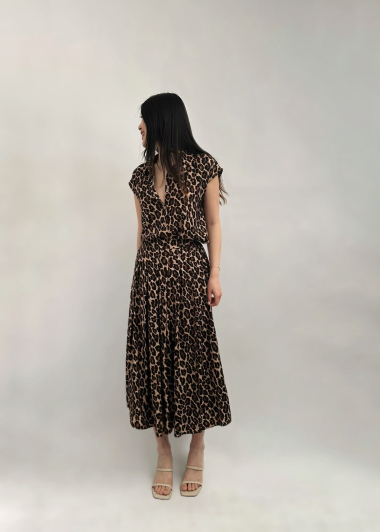 Wholesaler Unika Paris - Leopard pleated skirt