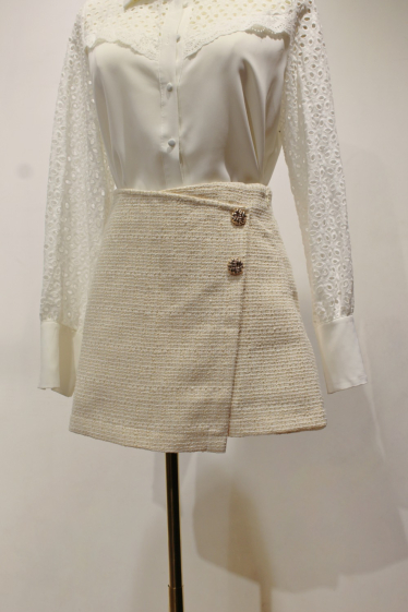 Grossiste Unika Paris - Jupe-short en tweed