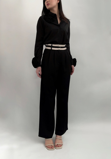 Wholesaler Unika Paris - Tailored trousers with turned-up waistband