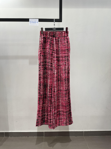 Grossiste Unika Paris - Pantalon fluide à imprimé abstrait