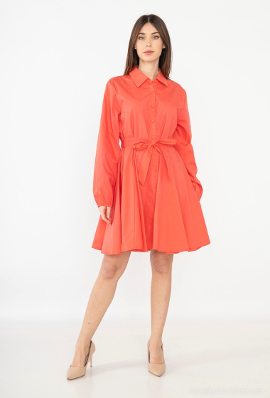 Großhändler Unika Paris - Hemdblusenkleid zum Binden