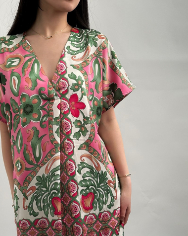 Wholesaler Unika Paris - Long straight printed dress