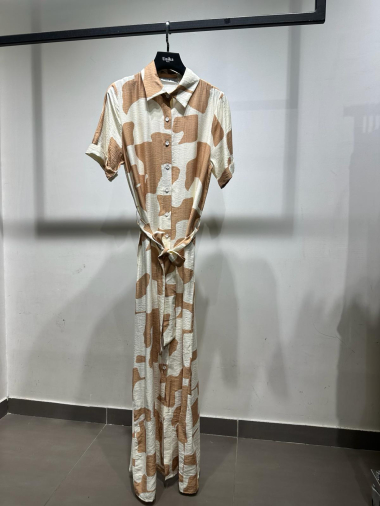 Großhändler Unika Paris - Langes bedrucktes Kleid