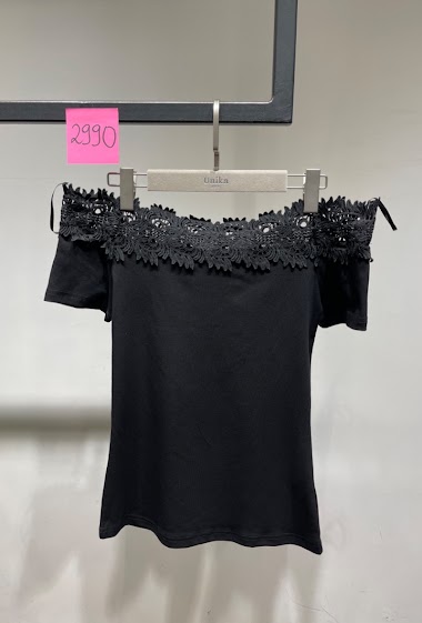 Wholesaler Unika Paris - T-shirt with floral lace