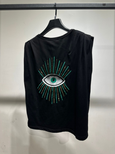 Großhändler Unika Paris - Ärmelloses Eye-T-Shirt