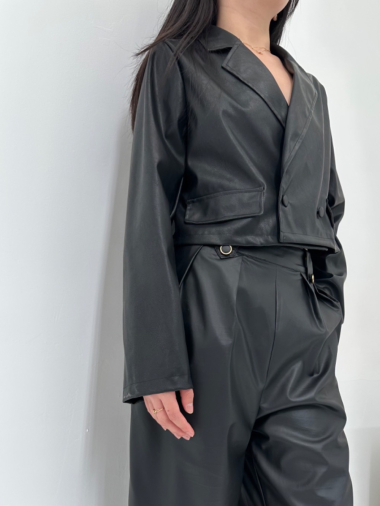 Wholesaler Unika Paris - Short faux leather jacket