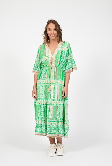 Wholesaler NOS - Printed wrap dress