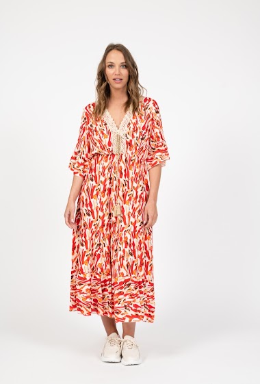 Wholesaler NOS - Printed wrap dress