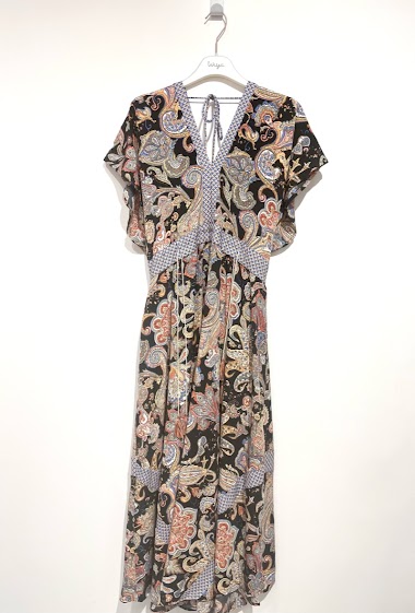 Großhändler NOS - Long dress with floral motifs