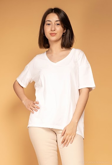 Großhändler NOS - Plain cotton wrap T - shirt