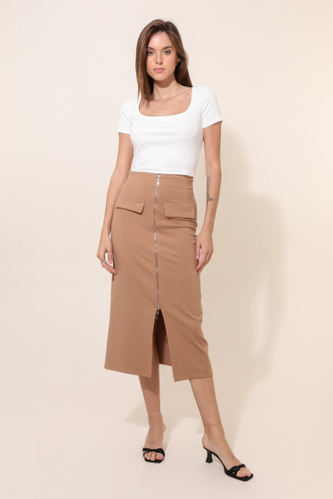 Wholesaler Van Der Rock - Skirt with zip and pockets