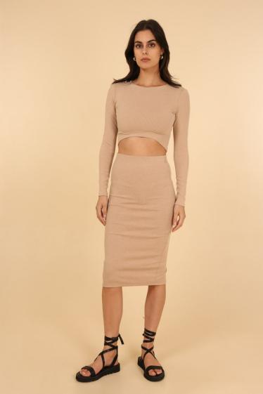 Wholesaler Van Der Rock - Basic textured skirt