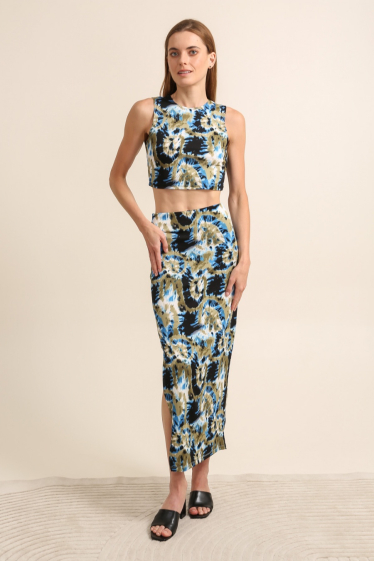 Wholesaler Van Der Rock - Long high waist printed skirt