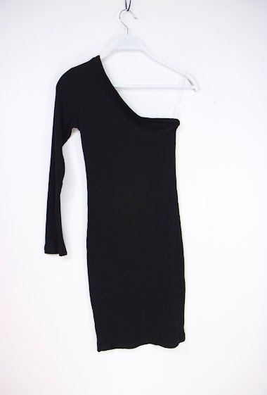 Großhändler Van Der Rock - Asymmetrisches Kleid mit langen Ärmeln
