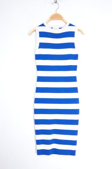 Wholesaler Van Der Rock - Striped knit tank top dress