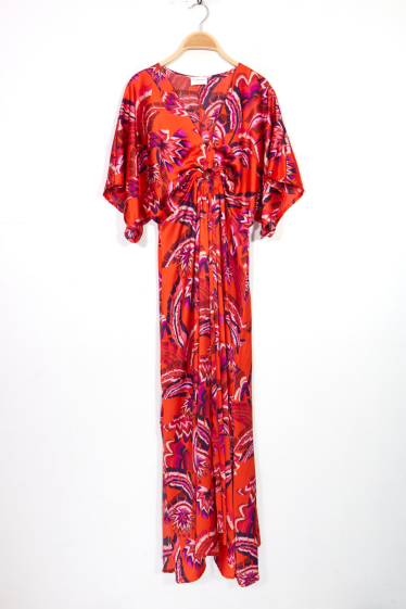 Wholesaler Van Der Rock - Long printed satin dress