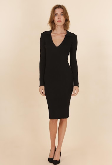 Wholesalers Van Der Rock - Mid-length dress with polo neck