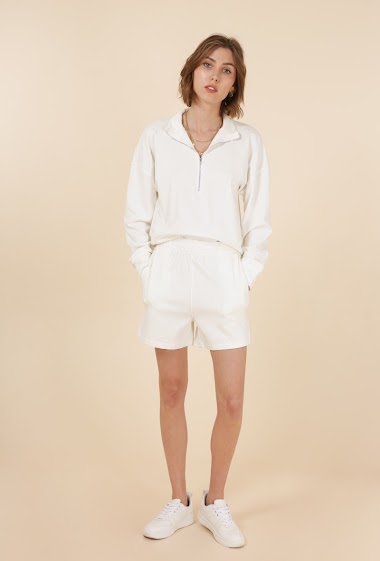 Wholesaler Van Der Rock - High-waisted shorts with elastic waistband