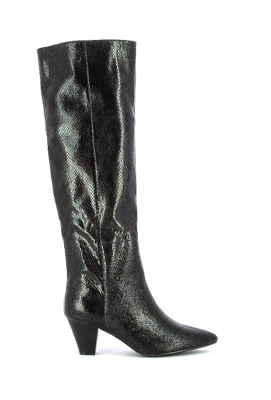 Wholesalers Vanessa WU - Black boots with cuban heel
