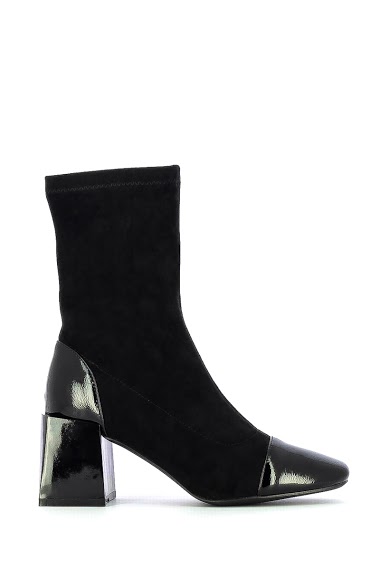 Mayoristas Vanessa WU - Black sock boots with block heel