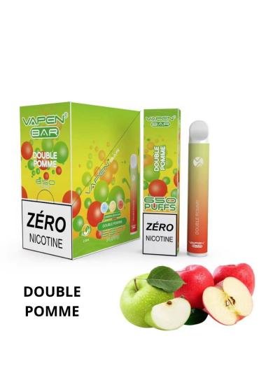 Grossiste VAPEN - 650 PUFF 0% NICOTINE DOUBLE POMME