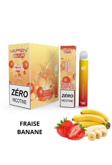 Großhändler VAPEN - 650 Puff 0 % Nikotin Erdbeere Banane
