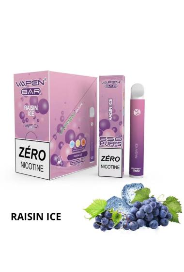 Grossiste VAPEN - 650 PUFF 0% NICOTINE RAISIN ICE