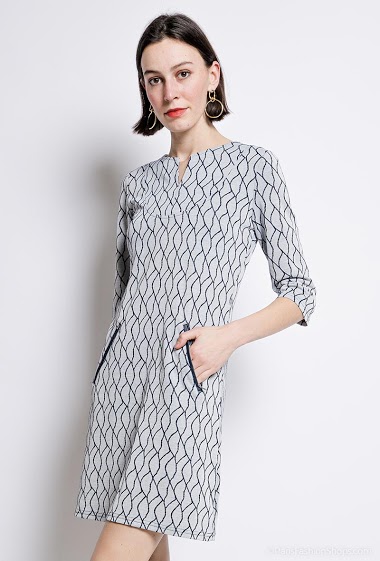 Wholesaler Vega's - Geometric print dress