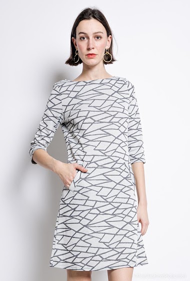 Wholesaler Vega's - Geometric print dress