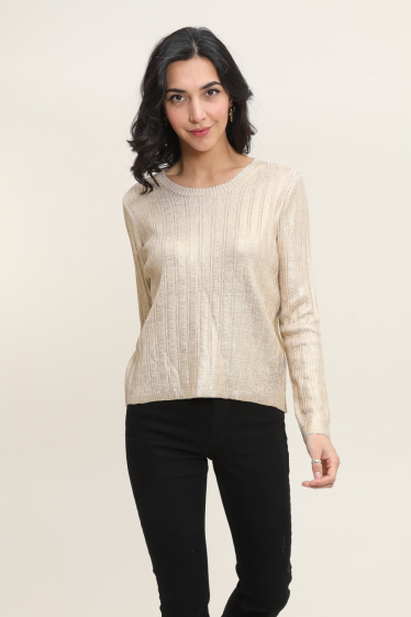 Wholesaler Vega's - Metallic effect sweater