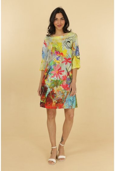 Wholesaler Vega's - Abstract print dress